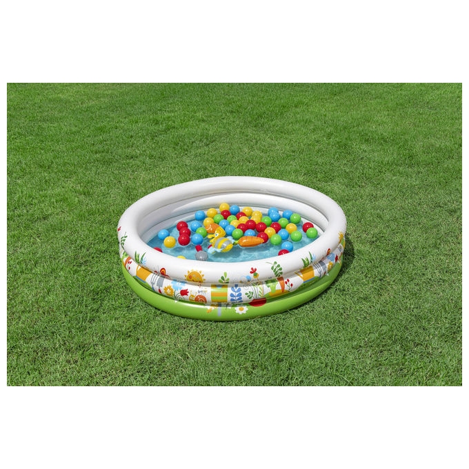 Bestway piscina gonfiabile per bambini con 50 palline, 46 colorate e 4 a sorpresa, 102x25 cm, 101 litri, dai 2 anni