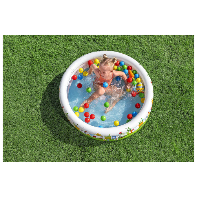 Bestway piscina gonfiabile per bambini con 50 palline, 46 colorate e 4 a sorpresa, 102x25 cm, 101 litri, dai 2 anni