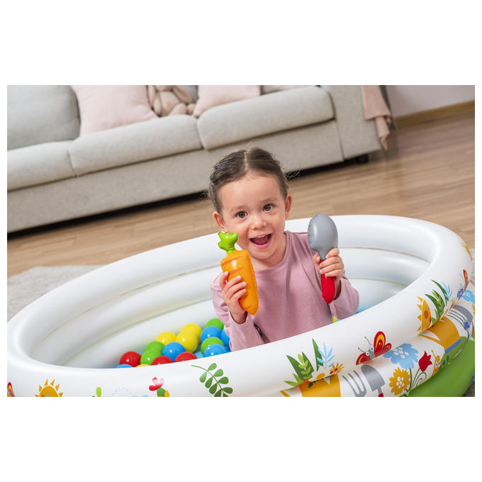Bestway piscina gonfiabile per bambini con 50 palline, 46 colorate e 4 a sorpresa, 102x25 cm, 101 litri, dai 2 anni
