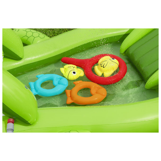 Bestway 53169 Later Gator Parco Giochi Acquatico Gonfiabile Coccodrillo 234x163x87 cm dai 2 anni colore Verde