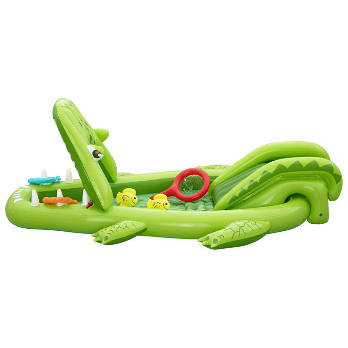 Bestway 53169 Later Gator Parco Giochi Acquatico Gonfiabile Coccodrillo 234x163x87 cm dai 2 anni colore Verde