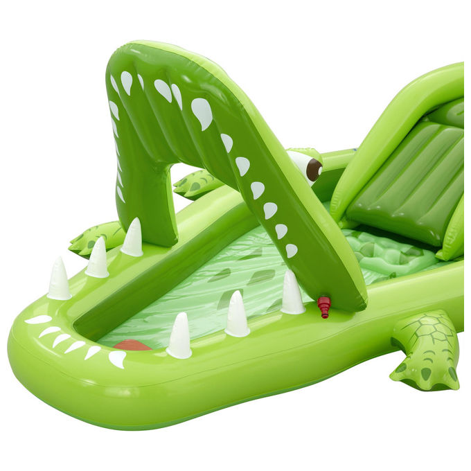 Bestway 53169 Later Gator Parco Giochi Acquatico Gonfiabile Coccodrillo 234x163x87 cm dai 2 anni colore Verde