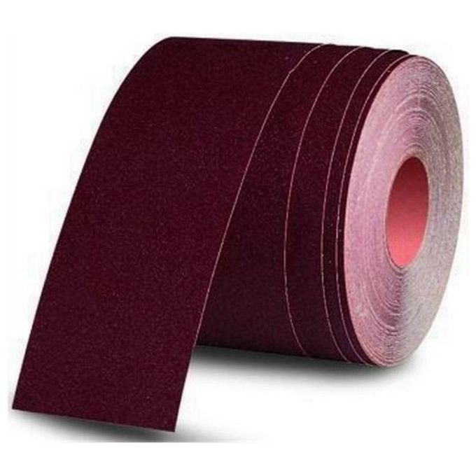 Norton R222 Rotolo Abrasivo da Officina Tela Smeriglio in Cotone Flessibile Abrasivo in Ossido di Alluminio Grana 100 Larghezza 120 mm Lunghezza 50 m colore Arancione