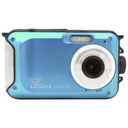 Easypix 10035 Aquapix W3027 Fotocamera Subacquea 5MP CMOS 30MP interpolato Full HD 1080p 2.7'' 4x zoom digitale stabilizzazione immagine rilevamento volto colore Iceblue