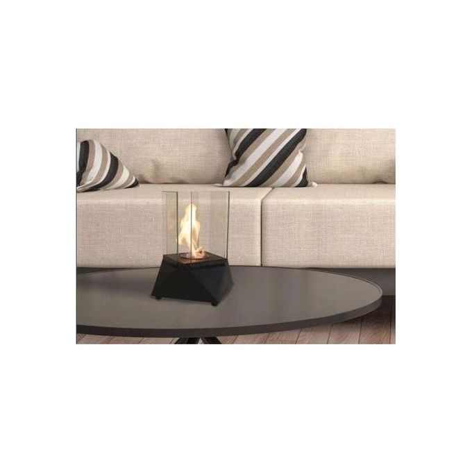 Tecno Air System OSLO Biocamino da Tavolo Bioetanolo 0,8 kW 0,3 lt Acciaio e Vetro colore Nero