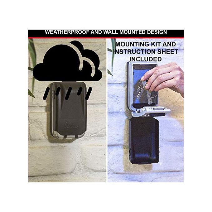 Master Lock 5425EURD Cassaforte per Chiavi con Set Montaggio Illuminata