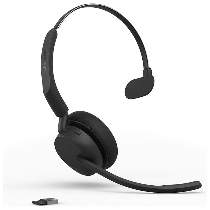 Jabra 34599-999-899 Evolve3 45 Cuffie con Microfono Wireless Bluetooth USB-C MS Teams Autonomia fino a 21 ore Connessione Dual Device Portata 30 m colore Nero