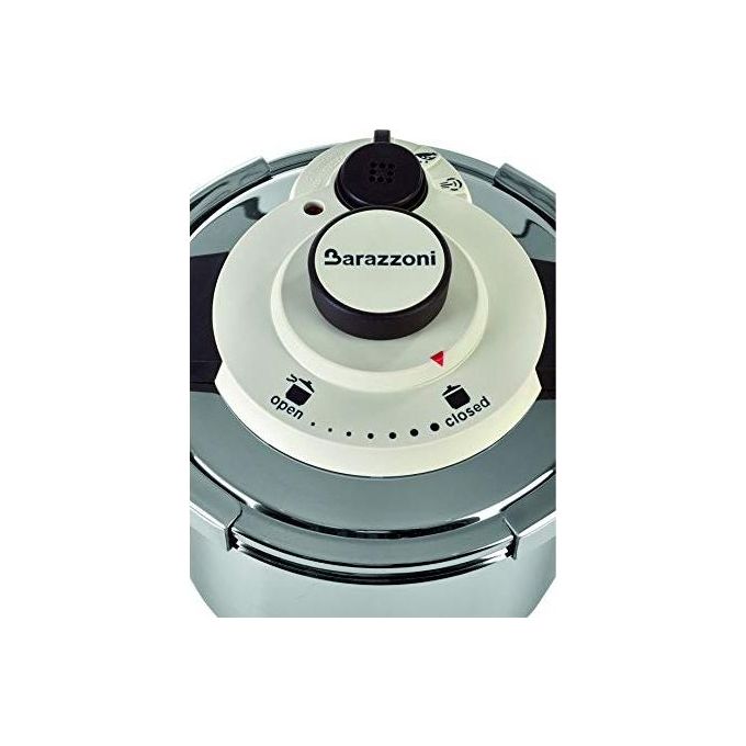 Barazzoni 5500450060 Facile Dual System 2.0 Pentola a Pressione Inox 18-10 6 L diametro 22 cm fondo Triplen Plus induzione