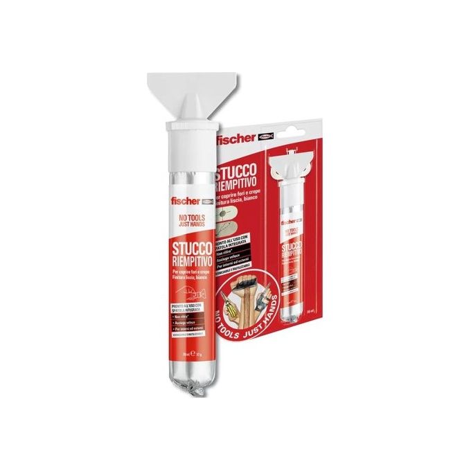 Fischer 552152 Stucco Riempitivo Rapido per Muro Fori e Crepe Pronto all'Uso 70 ml colore Bianco