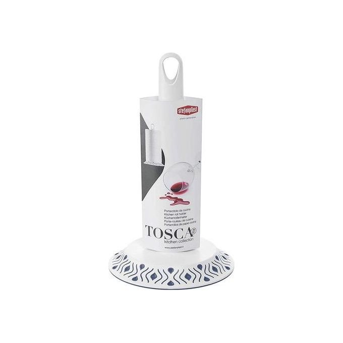 Stefanplast Portarotolo Cucina Tosca 17cm in Resina Blu
