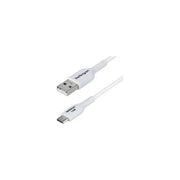 StarTech USB2AC15CMBRWH Cavo di Ricarica USB-A a USB-C 15W 3A 480Mbps Guaina Intrecciata in Nylon-TPE colore Bianco