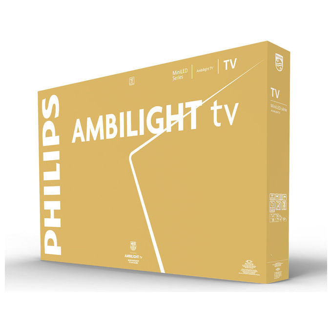 Philips 55MLED920-12 Ambilight TV QD Mini LED 55'' 4K Ultra HD Smart TV Titan OS Dolby Vision Dolby Atmos colore Nero