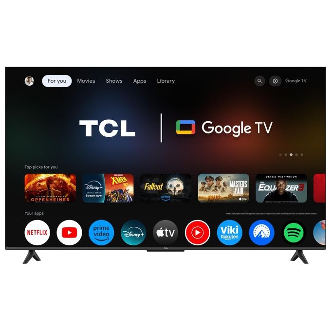 TCL 55P6L Smart TV QLED 55'' 4K Ultra HD Google TV Game Master HDMI 2.1 Dolby Audio colore Nero