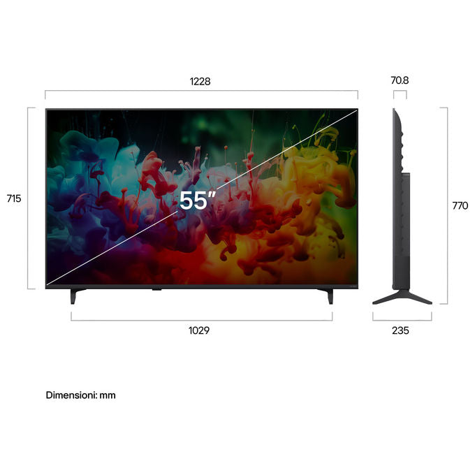 LG smart tv 55 pollici QNED MiniLED 4K, 55QNED70B6C, AI Magic Remote, processore α7 Gen 9, webOS 26, 3 HDMI, 20W