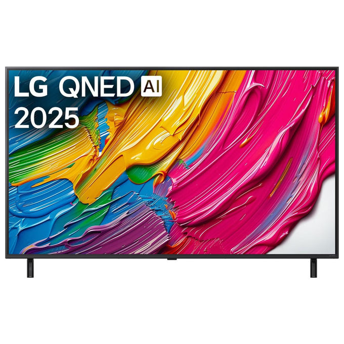 LG televisore QNED 55 pollici 4K Ultra HD, Smart TV WiFi, WebOS, DVB T2 S2, schermo piatto, Nero, modello 55QNED80A