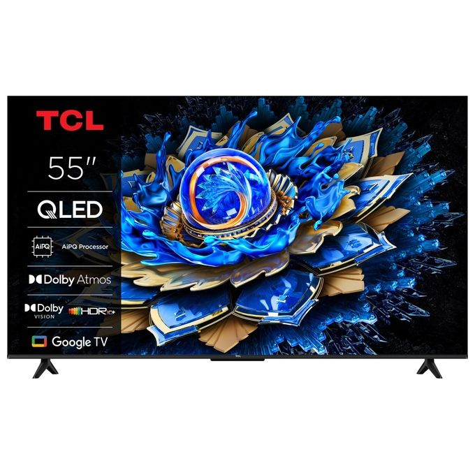 TCL 55T69C Smart TV QLED 55'' 4K Ultra HD Google TV Dolby Vision Atmos HDMI 2.1 VRR colore Nero