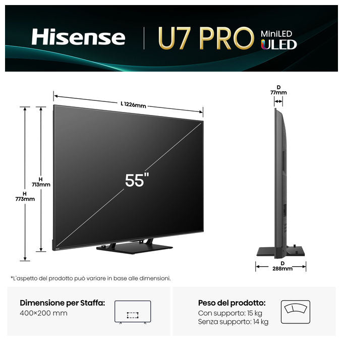 Hisense 55U7Q PRO TV 4K Ultra HD Smart TV