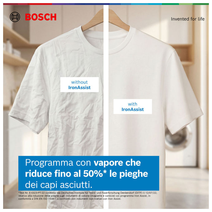 Bosch WAN2829E Serie 4 Lavatrice a Carica Frontale 8 Kg 1400 Giri Classe A Iron Assist Bianco