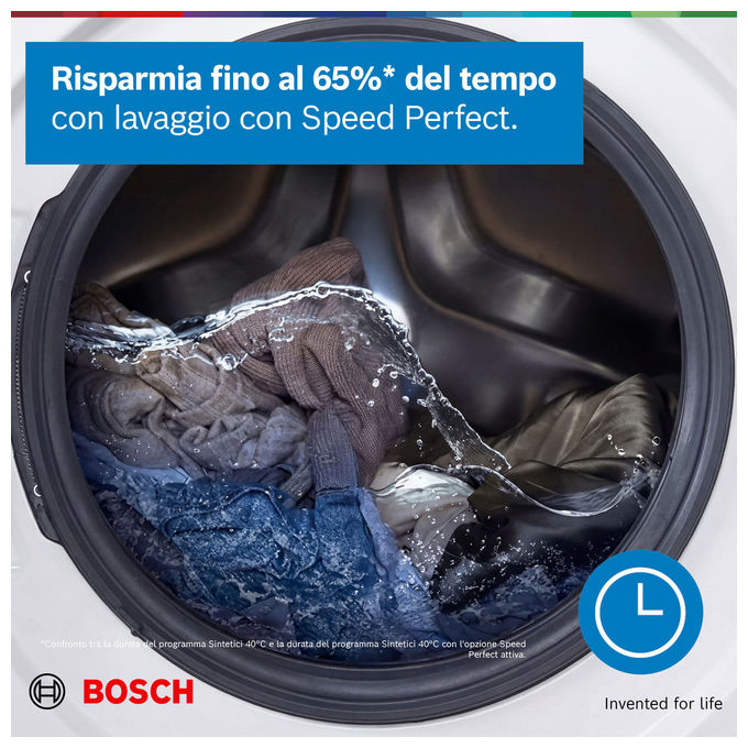 Bosch WAN2829E Serie 4 Lavatrice a Carica Frontale 8 Kg 1400 Giri Classe A Iron Assist Bianco