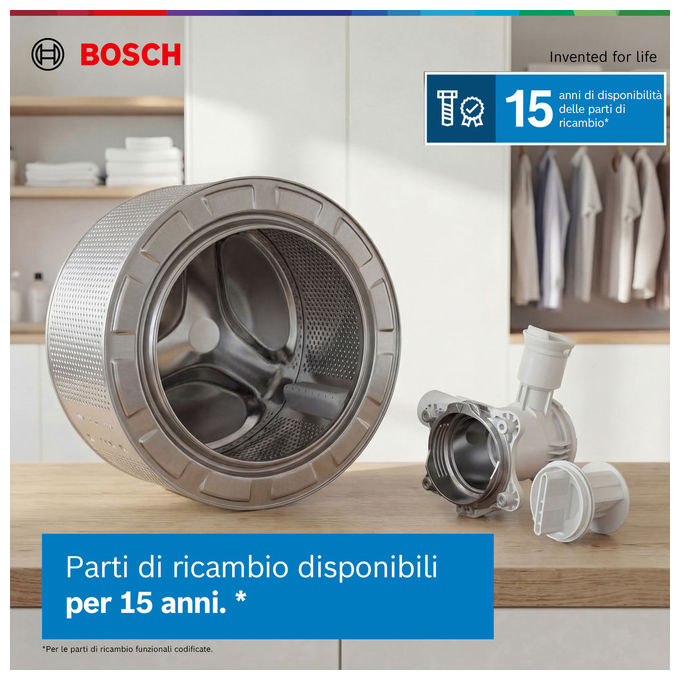 Bosch WAN2829E Serie 4 Lavatrice a Carica Frontale 8 Kg 1400 Giri Classe A Iron Assist Bianco