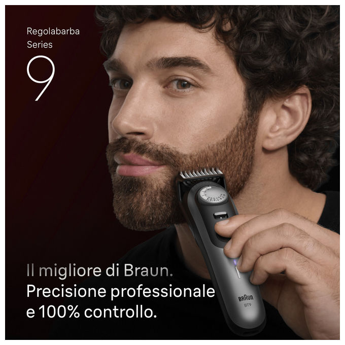 Braun 561068 Regolabarba Series 9 Rasoio elettrico 52 lunghezze 0,25 mm ProBlade autonomia 150 min colore Grigio