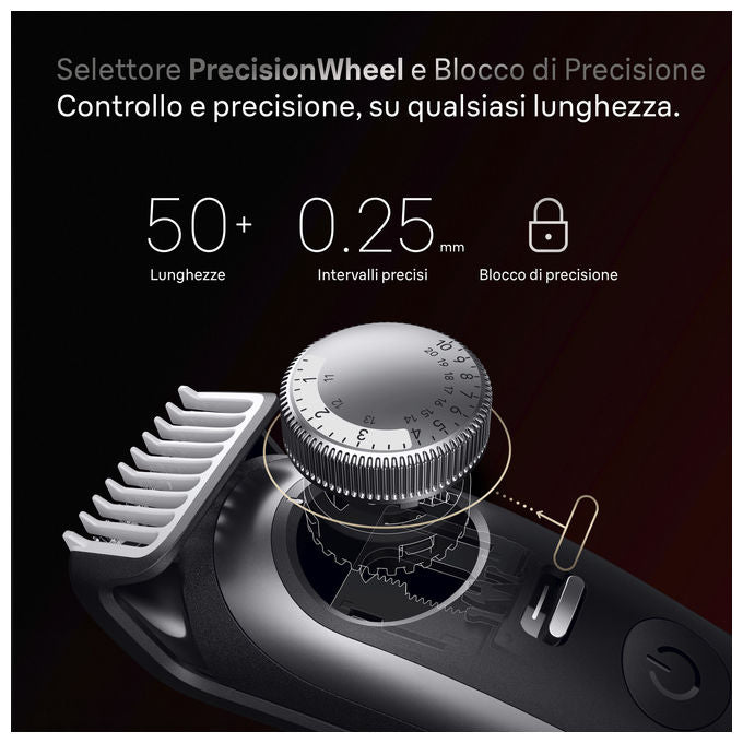 Braun 561068 Regolabarba Series 9 Rasoio elettrico 52 lunghezze 0,25 mm ProBlade autonomia 150 min colore Grigio