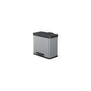 Hailo 6302700 Öko duo Plus L Cestino per Rifiuti con 2 Contenitori 17+9 L Apertura con Pedale Ergonomico Chiusura Soft Close colore Grigio Scuro