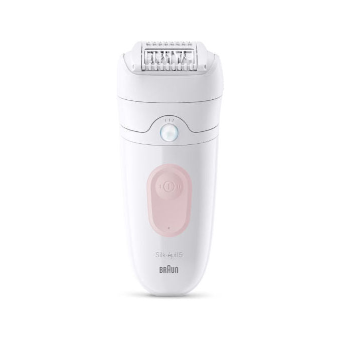 Braun epilatore Silk-épil 5 SE5-041, 28 pinzette, wet and dry, ricaricabile, testina rasoio, trimmer, rosa flamingo