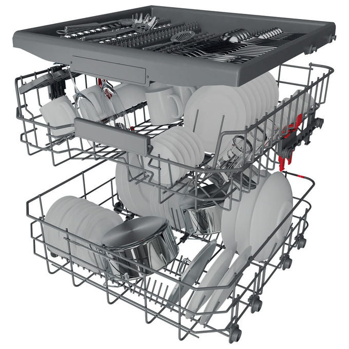 Whirlpool WH4IFC14BN6S Lavastoviglie da Incasso 14 coperti Classe C 44 dB 8,9 L 75 kWh 10 programmi (82x60x55 cm) colore Argento