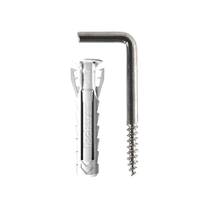 Fischer 567556 SX Plus Tassello con Gancio Appendiquadri 4x20 mm 10 pezzi colore Silver