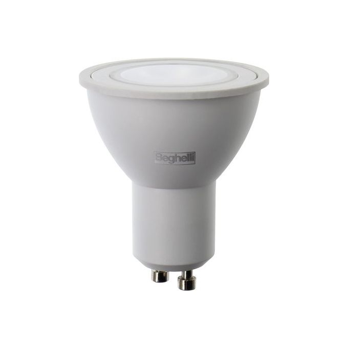 Beghelli 56857 Lampadina LED Faretto GU10 7W 600 Lumen 3000K Luce Calda Apertura 100 gradi Classe F