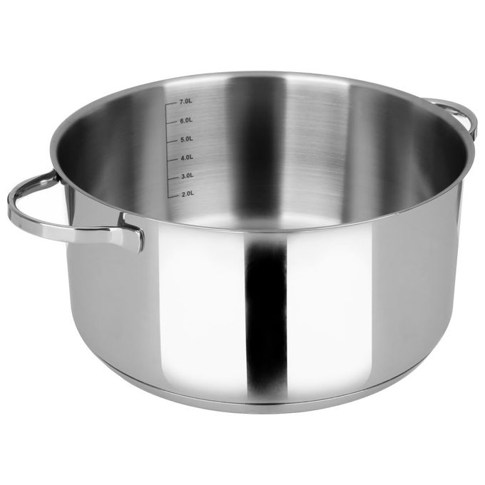 Moneta A00A160728 Allegro Casseruola in Acciaio Inox 28 cm per tutti i Fuochi incluso Induzione Capacita' 8.2 L Lavabile in Lavastoviglie colore Acciaio