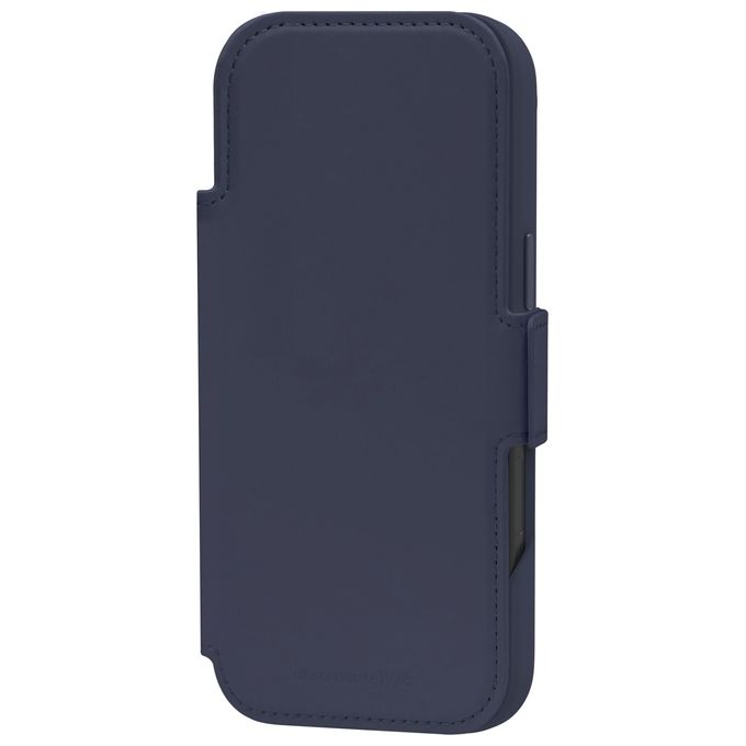 Dbramante1928 Lynge MS ICON, custodia a libro per iPhone 17 Air, compatibile MagSafe, portafoglio 3 tasche, chiusura magnetica, blu