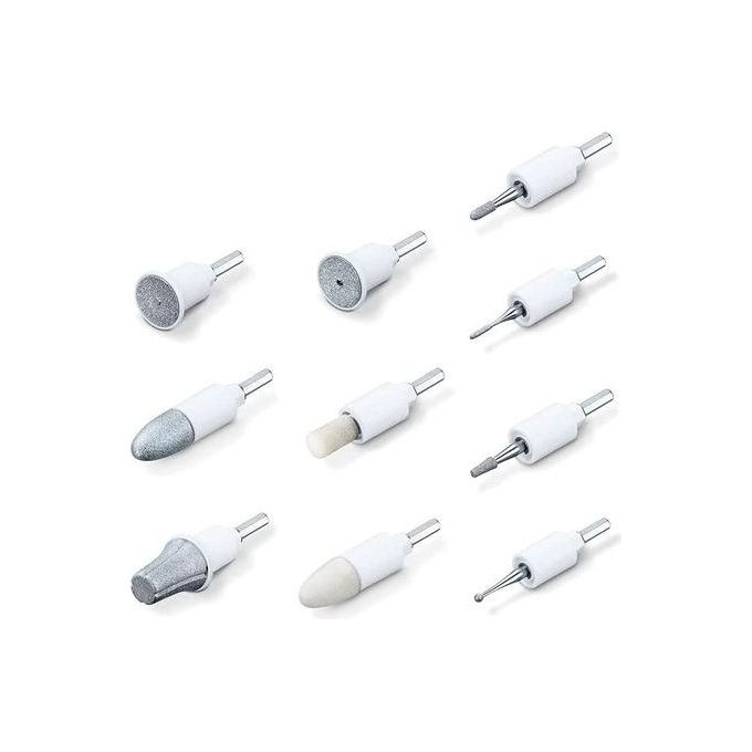 Beurer 572.16 Kit Accessori di Ricambio Manicure e Pedicure MP 64 MP 84 10 pezzi zaffiro feltro colore Bianco