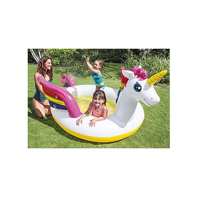 Intex Piscina Unicorno con Spruzzino 272x193cm