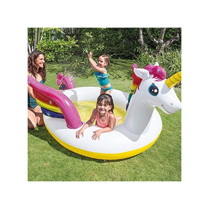 Intex Piscina Unicorno con Spruzzino 272x193cm
