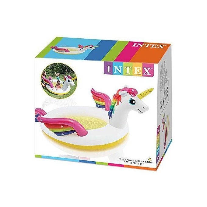 Intex Piscina Unicorno con Spruzzino 272x193cm