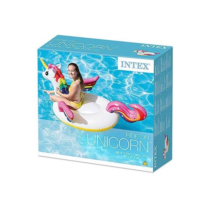 Intex Materassino Cavalcabile Unicorno 201x140x97cm