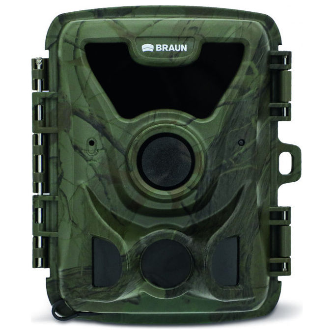 Braun 57651 Scouting Cam Black200A Mini Fotocamera di Sorveglianza CMOS 1920x1080 Pixel Visione Notturna 20m Slot MicroSD 512GB colore Nero Verde
