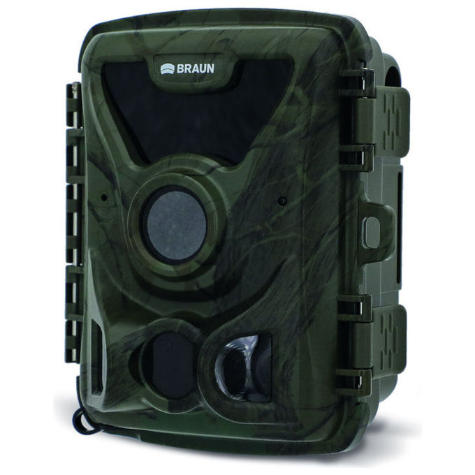 Braun 57651 Scouting Cam Black200A Mini Fotocamera di Sorveglianza CMOS 1920x1080 Pixel Visione Notturna 20m Slot MicroSD 512GB colore Nero Verde