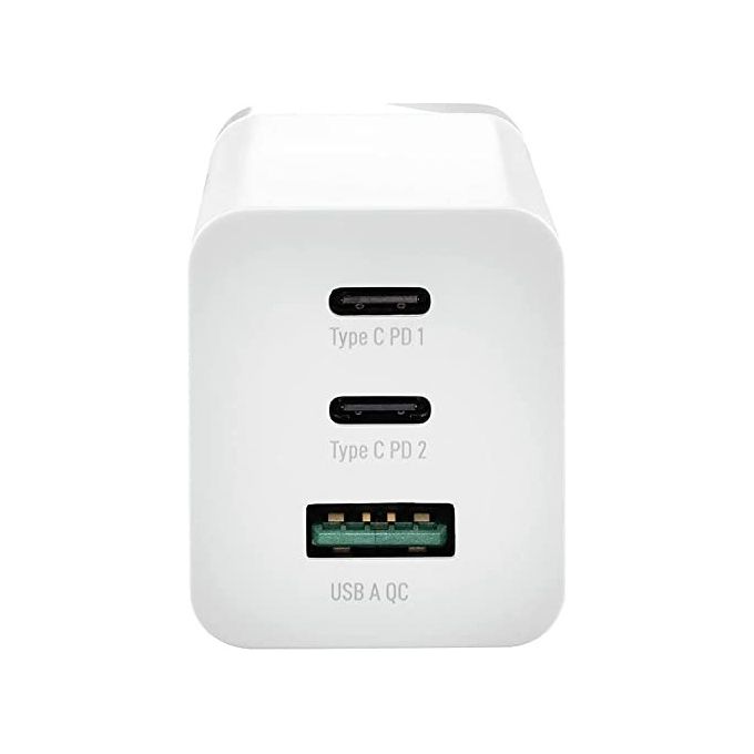 Varta 57956101401 Caricabatterie Rapido GaN 65W 3 Porte 2x USB-C 1x USB-A Power Delivery Quick Charge colore Bianco