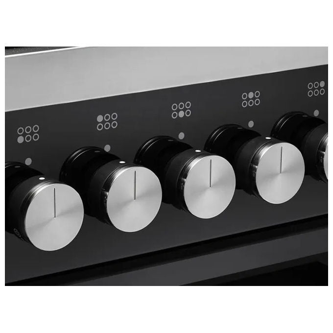 La Germania FTR664EXV24 Cucina 60 cm Piano Gas 4 Fuochi Forno Elettrico 56 L Ventilato Grill Classe A (85x60x60 cm) colore Inox Nero
