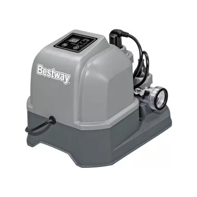 Bestway 58678 Clorinatore a Elettrolisi per Piscina Produzione 6 g-h Capacita' fino a 26.498 L Portata Minima 1.249 L-h 220-240V colore Grigio