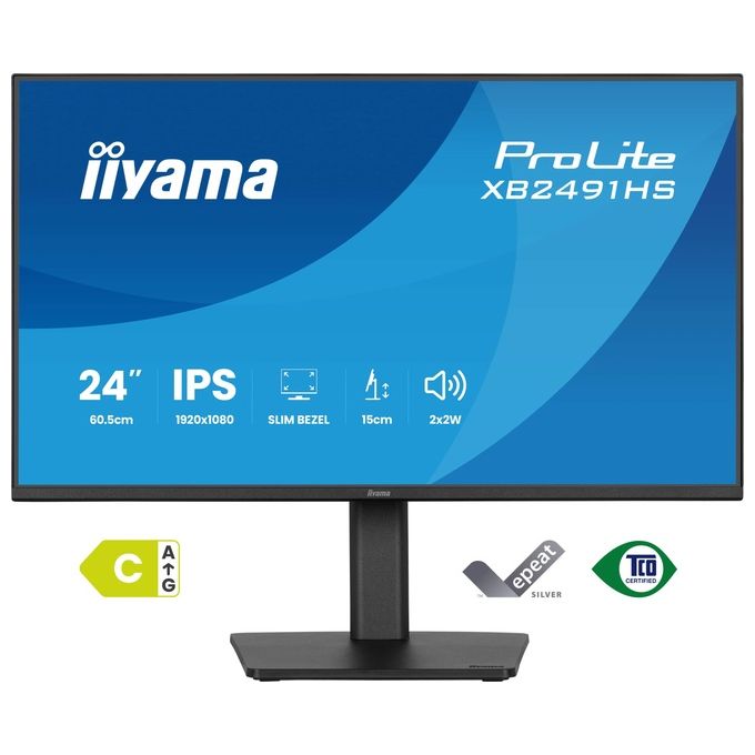 Iiyama XB2491HS-B1 ProLite Monitor PC 23,8'' Full HD 1920x1080 120Hz colore Nero