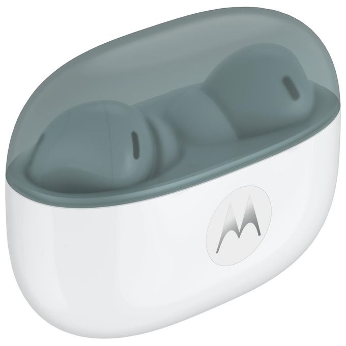Motorola PG38C08170 Moto Buds 2 Auricolare Wireless In-ear con Cancellazione Attiva del Rumore fino a 55dB e 6 Microfoni per Chiamate Cristalline Bluetooth 6.0 Audio Hi-Res LHDC fino a 11 Ore di Autonomia IP54 colore PANTONE Gray Mist
