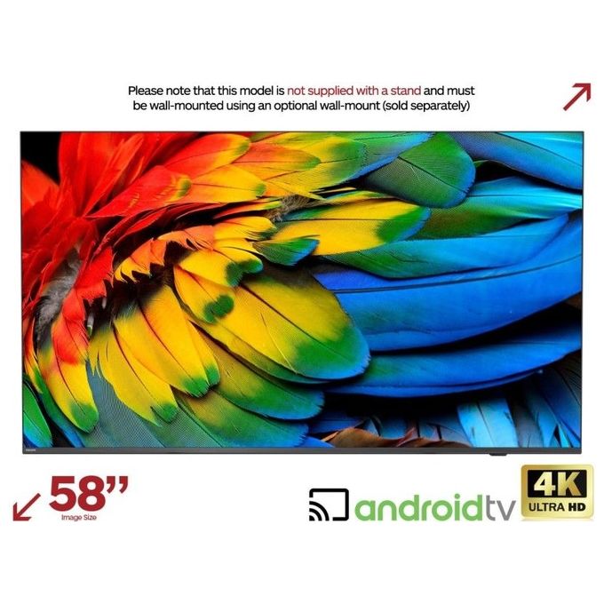 Philips 58HFL6214U-12 MediaSuite TV LED 58'' 4K Ultra HD Android TV Wi-Fi DVB-T2 colore Antracite