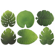 Villa d'Este Home Tivoli 5901194 Jungle Slim Set 6 Tovagliette Foglie Tropicali in PVC colore Verde