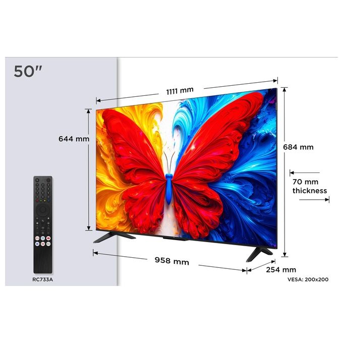 TCL 50S5L TV QLED 50 pollici Full HD Android TV colore Nero