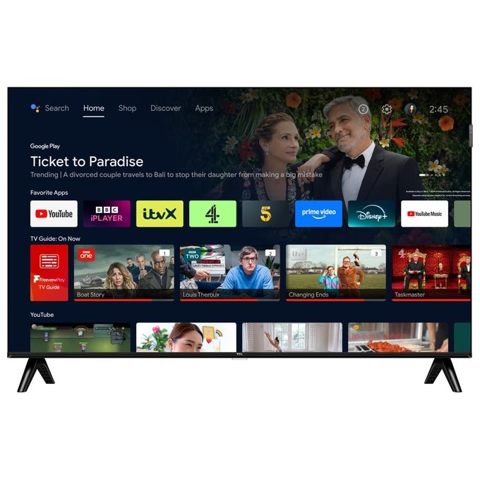 TCL 40S5L Smart TV QLED 40'' Full HD Android TV Wi-Fi Google Assistant DVB-T2 colore Nero