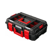 Kistenberg KXB604020F X-Block Cassetta Portautensili in Polipropilene Rinforzato con Organizer Trasparente e Chiusura a Ganci Laterali colore Nero
